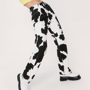 Nasty Gal Cow Print Pants